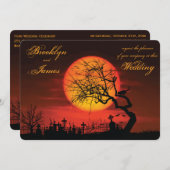 Runde Halloween-Einladungen nachts Einladung (Vorne/Hinten)