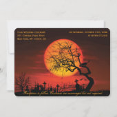 Runde Halloween-Einladungen nachts Einladung (Rückseite)