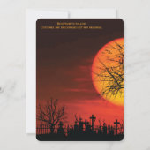 Runde Halloween-Hochzeitsnacht Einladung (Rückseite)