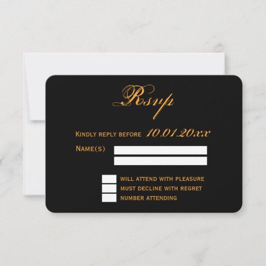 Runde Halloween-RSVP-Karten nachts RSVP Karte (Vorderseite)