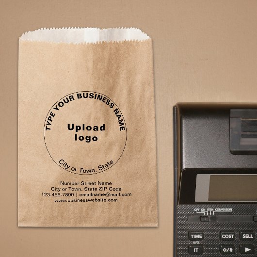 Runde Handelsmarke auf der Brown Paper Bag Geschenktütchen