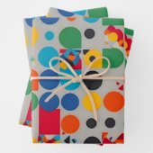 Runde, helle Farbe Geschenkpapier Set (Beispiel)