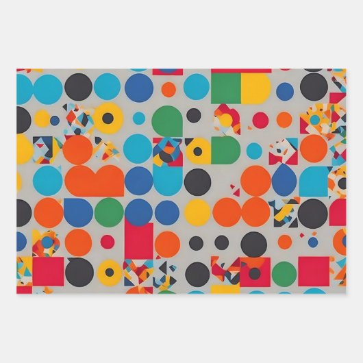 Runde, helle Farbe Geschenkpapier Set (Vorderseite)