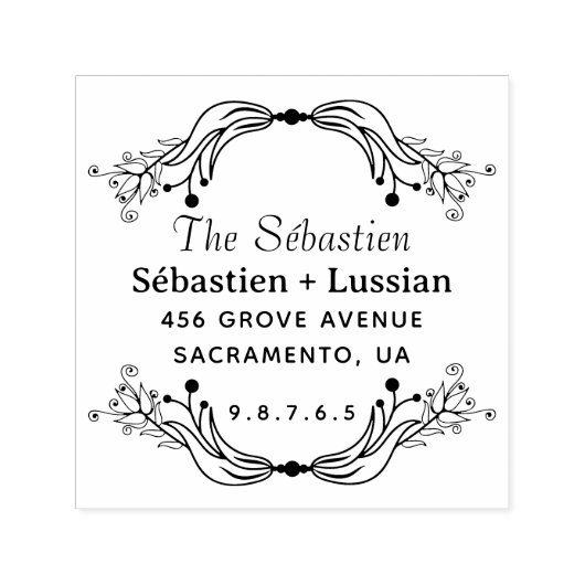 Runde Hochzeit Permastempel (Design)