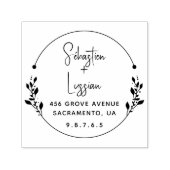 Runde Hochzeit Permastempel (Design)