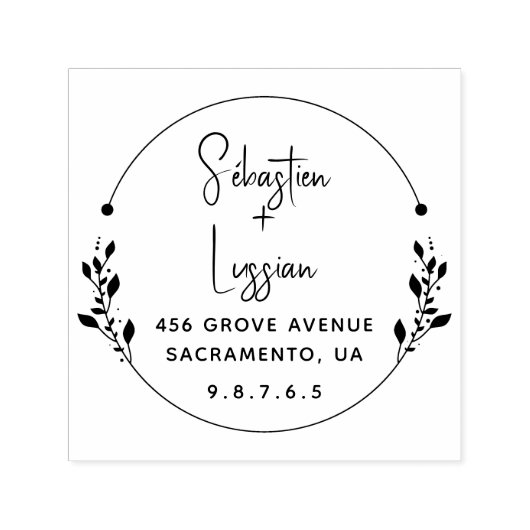 Runde Hochzeit Permastempel (Design)