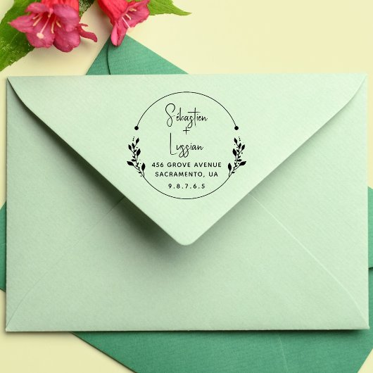 Runde Hochzeit Permastempel