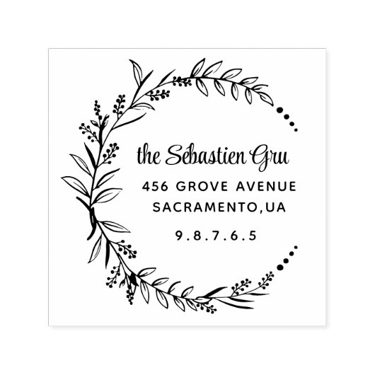 Runde Hochzeit Permastempel (Design)