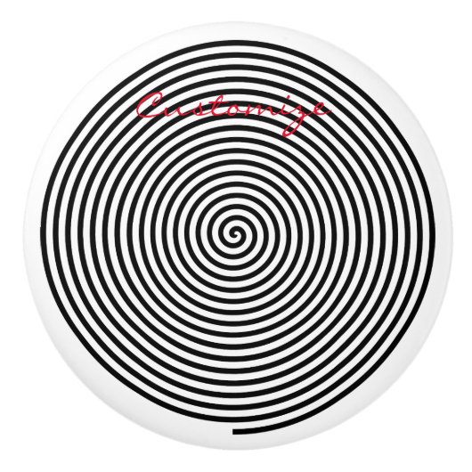 Runde Hypnose Spiral Thunder_Cove Haustier Keramikknauf (Vorderseite)