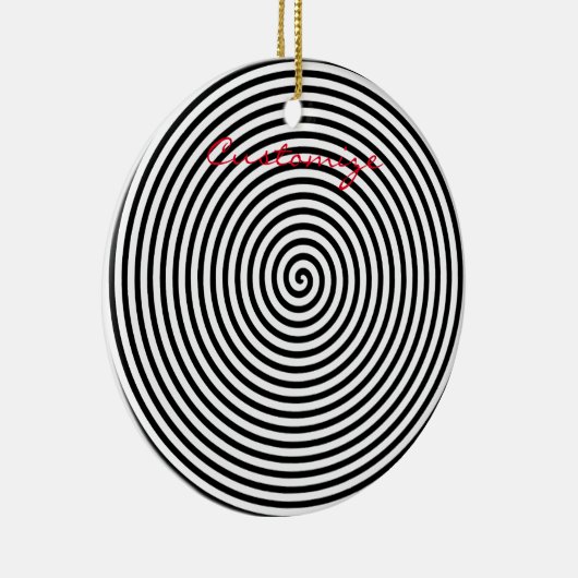 Runde Hypnose Spiral Thunder_Cove Keramik Ornament (Rechts)