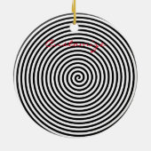Runde Hypnose Spiral Thunder_Cove Keramik Ornament (Hinten)