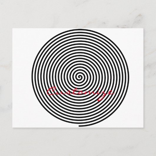 Runde Hypnose Spiral Thunder_Cove Postkarte (Vorderseite)