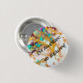 Runde "Ich bin allergisch gegen Realität"-Abstrakt Button (Vorne & Hinten)