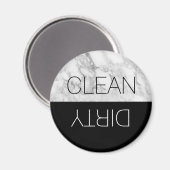 Runde Imitat Marmorsäule Geschirrspüler Magnet (Vorderseite/Rückseite)