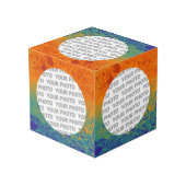 Runde in quadratischem Rahmen Spritzer 4 + Ihr Fot (Rückseite Schrägansicht)