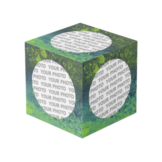 Runde in quadratischem Rahmen Spritzer 5 + Ihr Fot (Vorderseite Schrägansicht)