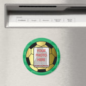 Runde, individuell anpassbare Foto Goldfußballmagn Magnet (In Situ (Geschirrspüler))