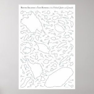 Runde Inseln und Îles Rondes (USA und Kanada) Poster