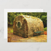 Runde irische Steinhütte Postkarte (Vorne/Hinten)