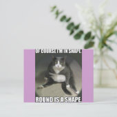 Runde ist eine Form Postkarte (Stehend Vorderseite)