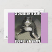 Runde ist eine Form Postkarte (Vorne/Hinten)