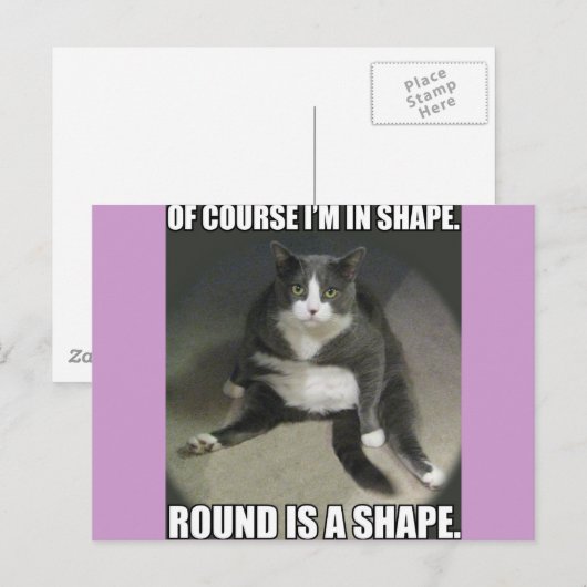 Runde ist eine Form Postkarte (Vorne/Hinten)