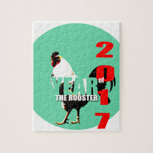 Runde Jahr 2017 im Rätsel des grünen Kreises Puzzle