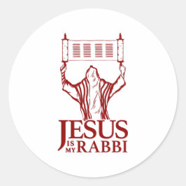 Runde Jesus ist mein Rabbinensticker Runder Aufkleber