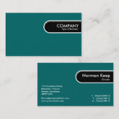 Runde Kante - Aquamarin Visitenkarte (Vorne/Hinten)