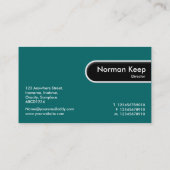 Runde Kante - Aquamarin Visitenkarte (Rückseite)