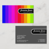 Runde Kante - Farbbänder Visitenkarte (Vorne/Hinten)