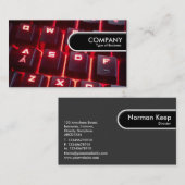 Runde Kante - glühende Tastatur Visitenkarte (Vorne/Hinten)