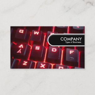Runde Kante - glühende Tastatur Visitenkarte