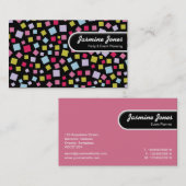 Runde Kante - Kaskadierende Farben Visitenkarte (Vorne/Hinten)