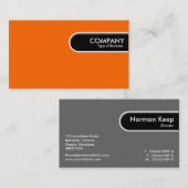 Runde Kante - Orange Visitenkarte (Vorne/Hinten)