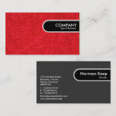Runde Kante - roter Teppich Visitenkarte (Vorne/Hinten)