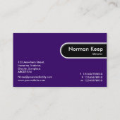 Runde Kante - Tief Lila Visitenkarte (Rückseite)