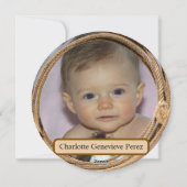 Runde Karte des ersten Weihnachtsmannes (Rückseite)