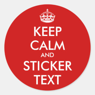 Runde KeepCalm Aufkleber   Personalizable