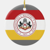 * Runde Keramik mit dem Logo der PMC-Flagge Ornament (Hinten)