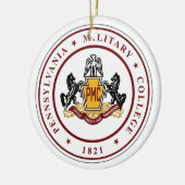 + Runde Keramik mit dem Logo des PMC-Siegels Ornament (Links)