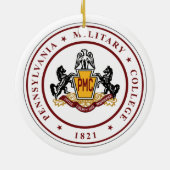 + Runde Keramik mit dem Logo des PMC-Siegels Ornament (Hinten)