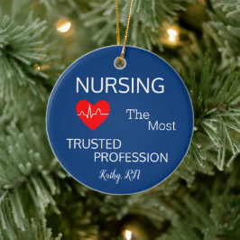 Runde Keramik Nurse Ornament