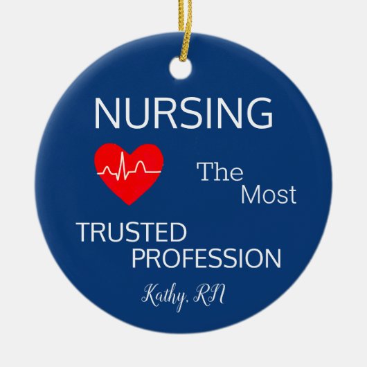 Runde Keramik Nurse Ornament (Vorne)