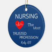 Runde Keramik Nurse Ornament (Links)