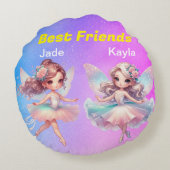 Runde Kissen für die besten Freunde (Rückseite)