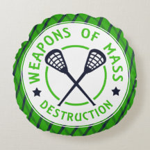 Runde Kissen mit Massenvernichtungswaffen