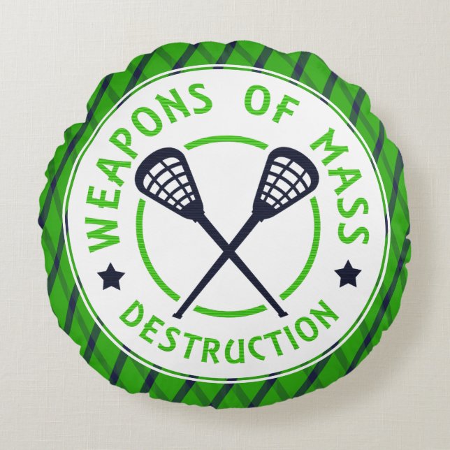 Runde Kissen mit Massenvernichtungswaffen (Vorderseite)