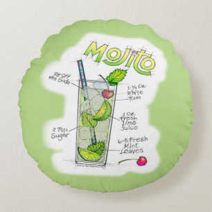 RUNDE KISSEN - MOJITO REZEPT COCKTAIL KUNST
