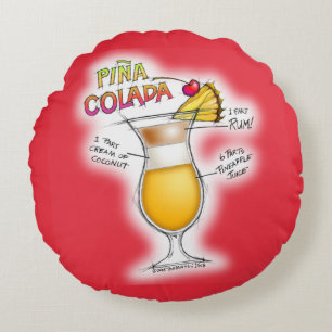 RUNDE KISSEN - PINA COLADA REZEPT COCKTAIL KUNST